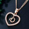 26 Letter Zircon Necklace Jewelry Love Pendant