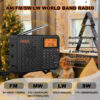 XHDATA D-109 Stereo Digital Portable AM SW MW FM Bluetooth Compatible Multifunctional Radio Support TF Card Player