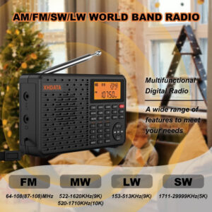 3dd87b08468c4288 XHDATA D-109 Stereo Digital Portable AM SW MW FM Bluetooth Compatible Multifunctional Radio Support TF Card Player