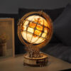 Wooden Globe Lamp Puzzle Games Birthday Gift Kids Adults for Home Decor Building Blocks 3D