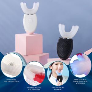 3def1576c0b51285 Romooa 2 Pieces Ultrasonic Electric Toothbrush Adults U Shaped Automatic Toothbr