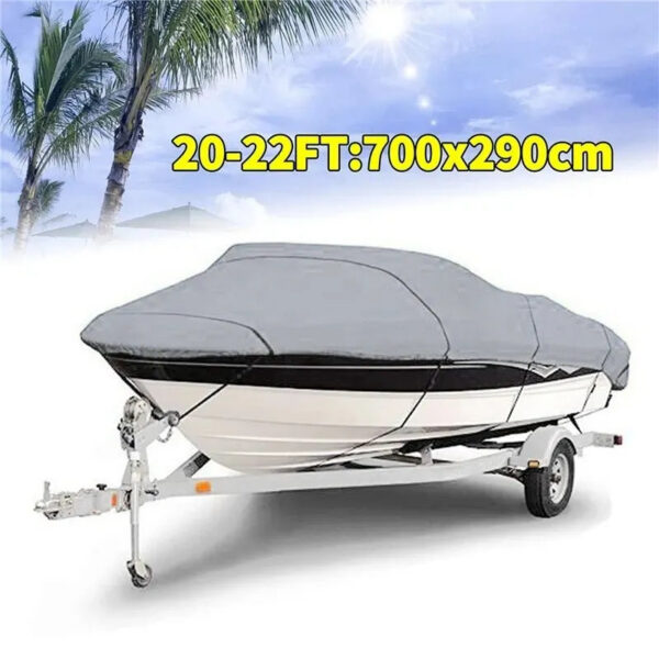 3dfb832ba527d803 Boat Cover Yacht Outdoor Protection Waterproof Boat Cover Fabric Anti-smashing Tear Proof Silver Reflective 11-22FT