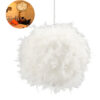 30cm Lamps Shades Feather Ceig Lamp E27 Bulb Pendant Desk Night Light for Living Room Wedding Party Decoration