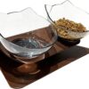 Elevated Cat Bowls with Raised Stand, Pet Food Water Feeder Bowl, 15° Tilted Pet Bowl Stress-Free Suit for Cats Small Dogs