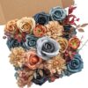 3e1024b5bf6ba181 YYHUAWU Artificial Flowers Combo Set Fake Flower Leaf Box with Stems for DIY Wedding Bouquets Centerpieces Arrangements Baby Shower Party Home Decorations