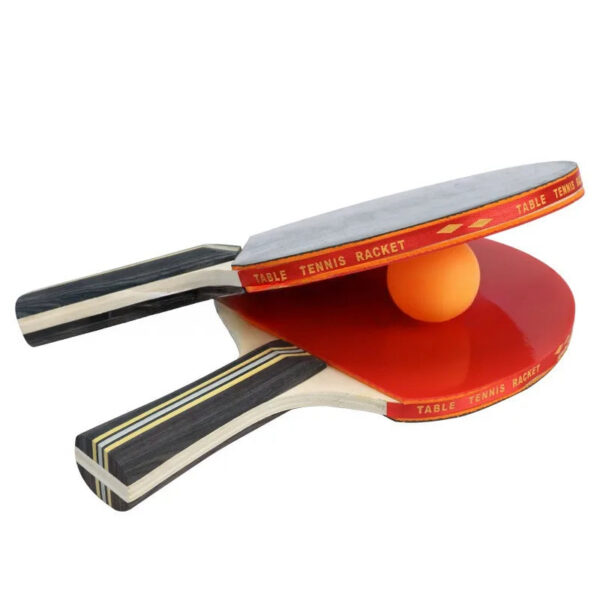 3e19e209b5f64561 High quality Portable Ping Pong Racket Set Table Tennis Blade Rackets Paddle of 2 Long Handle Ping Pong Paddles + 3 balls
