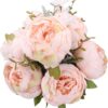 3e29f68fc7b9e1ab Duovlo Springs Flowers Artificial Silk Peony Bouquets Wedding Home Decoration,Pack of 1 (Spring Red)