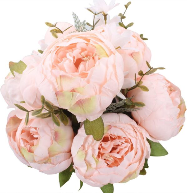 3e29f68fc7b9e1ab Duovlo Springs Flowers Artificial Silk Peony Bouquets Wedding Home Decoration,Pack of 1 (Spring Red)
