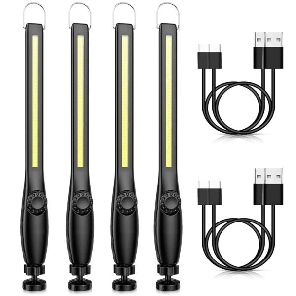 USB Rechargeable COB LED Flashlight Magnetic Work Light Powerful Portable Lanterna Built In Battery 3000Mah Camping Torch Lamp