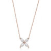 Serenity 1.2cttw 3*6mm Marquise Cut All Moissanite For Women S Sier 4 Stones Horse Eye Diamond Pendant Necklace