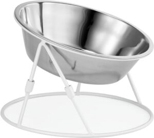 Yangbaga Raised Cat Food & Water Bowl, 4.96 in High Cat Food Bowl for Indoor Cats, Reduce Neck Burden & Easy to Clean