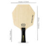 3e5c9641124c9354 Hexagon Table Tennis Bat Base Plate Larger Hitting Area Pure Wood Blade Professional Paddle for Tranning Offensive Ping Pong