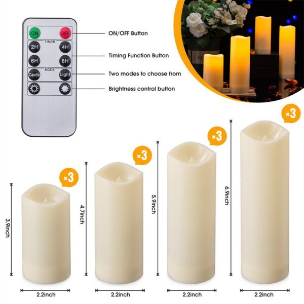 3e5e3aa83cdf9742 1k LED Flameless Candle Lights Simulated Flame Flickering Tea Light With Remote Control For Home Decoration Battery Operated