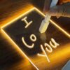 3e6fc12c6c8fe602 Note Creative Led USB Message Board Holiday Light With Pen Gift For Children Girlfriend Decoration Night Lamp