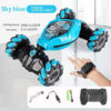 3e70cf09c90ae2b0 4WD RC Drift With Music Led Lights 2.4G Gesture Radio Remote Control Spray Stunt 360° Rotating Climbing Car Toys Gift