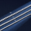 Smyoue 100% S Sterling Sier 4mm Moissanite Tennis Chain Sparkling Lab Diamond Necklace Fine Jewelry Certificated