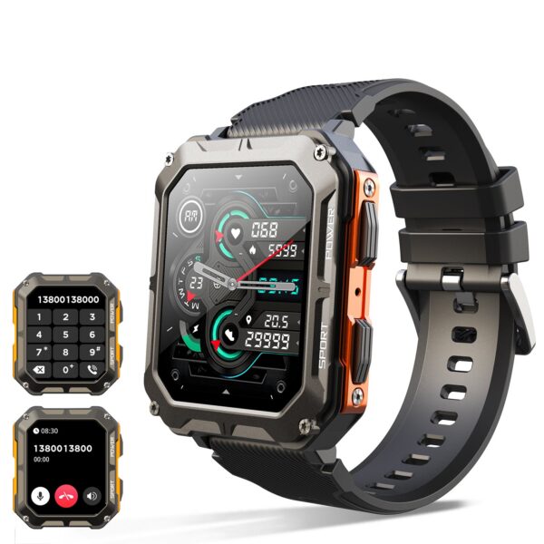 3e7c4a2c153dfc84 2023 New C20 Pro Smart Watch Voice Assistant BT Wireless Call Business Outdoor Sports IP68 Waterproof Wristwatch For Android iOS