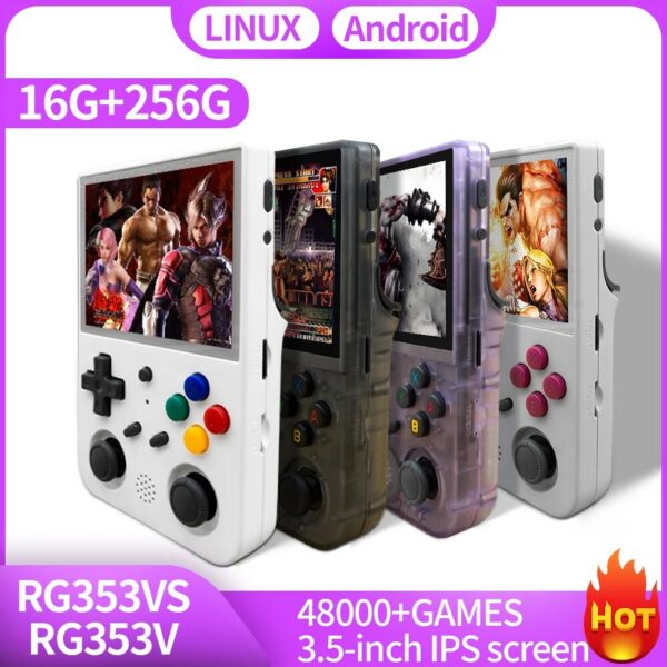 Anbernic New Retro RG353V 3.5-inch IPS Android Linux OS 353VS Wifi Video Console RK3566 1.8GHz Game Player Children's Gifts