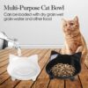 3e9033fb4a0c96b4 Cat Food Bowl, Anti-Skid Base, Non-Toxic Material, Dishwasher Safe, 14.5cm Diameter