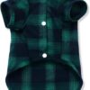 Koneseve Dog Shirt Plaid Dog Clothes for Small Dogs Boy Girl Cat Clothes Soft Puppy Outfit Adorable Pet T-Shirts Kitten Grid Costume Apparel Thanksgiving Christmas Clothing ( Yellow; L/Large )