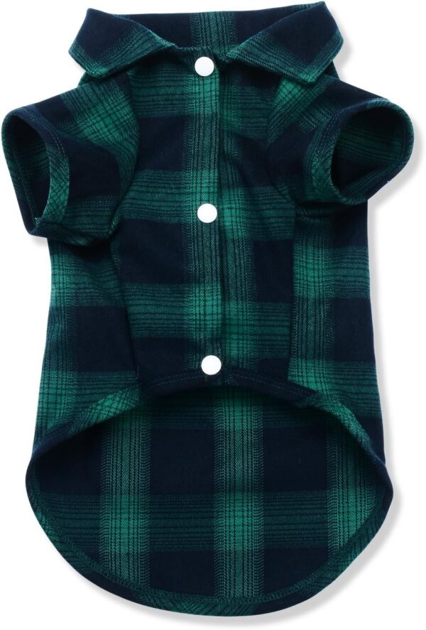 Koneseve Dog Shirt Plaid Dog Clothes for Small Dogs Boy Girl Cat Clothes Soft Puppy Outfit Adorable Pet T-Shirts Kitten Grid Costume Apparel Thanksgiving Christmas Clothing ( Yellow; L/Large )