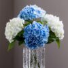 3eaa950c3ec3dccf 3PCS 22 inch Lifelike Artificial Hydrangea Large Real Touch Flowers Artificial Flowers Dry Flowers Outdoor Wedding Christmas Office Family Party Living Room Table Decoration (White)