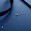 3eaaed384703a17f IOGOU Real Moissanite Diamond Necklace For Women Tassel Pendant Top Quality Sterling Sier Wedding Bridal Sexy Girl Jewelry