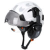 3eb5fac0439df994 CE Construction Safety Helmet With Visor Built In Goggle Earmuffs For Engineer Hard Hat ANSI Industrial Work Cap Head Protection