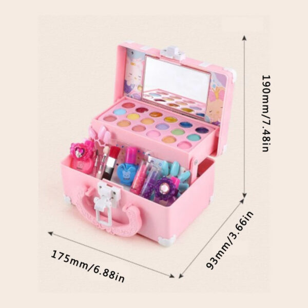 Kids Cosmetics Playing Box Princess Makeup Toy Play Set Lipstick Eye Shadow Safety Nontoxic Toys Kit for Girl Gift