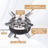 Bulin Gas Campingkocher Gaskocher mit Piezozündung Faltbarer Gaskocher Outdoor Windschutz Kocher Gasbrenner für Camping Trekking Hiking Picknick Wandern