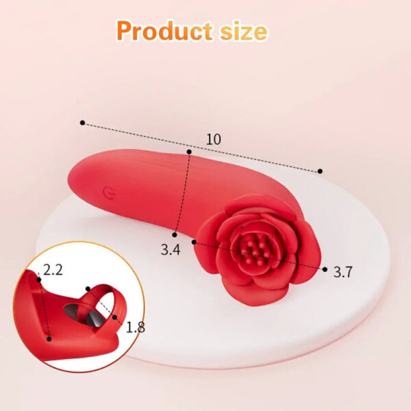 2024 New Vibrator Clitoris Nipple Stimulate 10 Modes Rose Toy Freaky Finger Sleeve Ergonomic Design Sextoy Femme Sexy Adult 18+