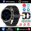 3ef5a87e7117dc1b New GPS Track Smart Watch Men AMOLED HD Screen Outdoor Sports Fitness Heart Rate NFC IP68 Waterproof Bluetooth Call Smart Watch
