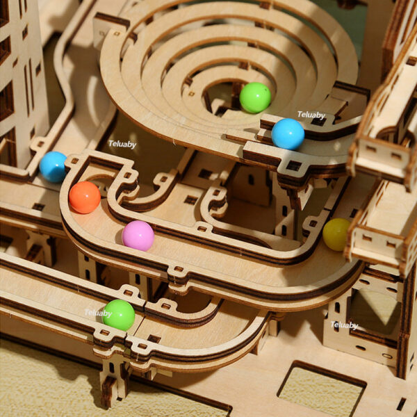 3d Wooden Puzzle Building Model Kits Marble Runs nical Puzzles Selssembly Toy STEAM Educational Toys for Kids Adult Gift