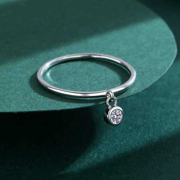 NEW Classic Round Small Diamonds Couple Ring For Women Genuine Sterling Sier Simple Crystal Anniversary Gift Jewelry
