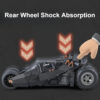 3f0d5b29fa76a074 Large Scale 1:18 Batmobile Car Model Toy The Dark Knight Trilogy Sound Light Sliding Spray Alloy Vehicle Models Ornaments Gifts