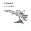 3D Metal Military J-20 J-10B SU-34 KA-50 Fighter UFO RAH-66 Helicopter DIY Handmade Assemble Model Jigsaw Puzzles