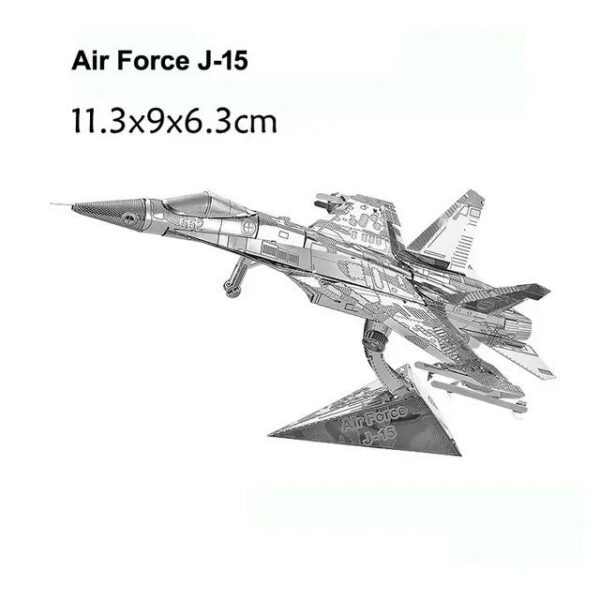 3D Metal Military J-20 J-10B SU-34 KA-50 Fighter UFO RAH-66 Helicopter DIY Handmade Assemble Model Jigsaw Puzzles