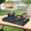 3f2da4913b2b0860 Double Burner Butane Stove, Butane Camping Stove Kit with Carrying Case, Portable Auto Ignition Camping Burner for RV, Apartments, Outdoor