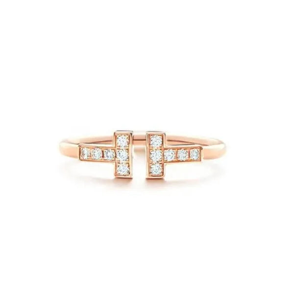 3f38ad05e6e68305 Designer Classic Open Double Sterling Sier High Quality Fashion Trend Couple Anniversary T Love Ring Christmas Gift First Choice