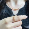 Womens Designer Rope Twisted Diamondless Set with Diamond Popular Fashion Classic Versatile Single Double Ring Multi Size