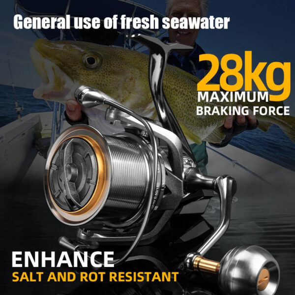 BEARKING New NAG Sea Fishing Waterproof Fishing Scroll 8000-14000 Model Speed 4.8:1 Maximum Fishing Force 18KG Waterproof Scroll