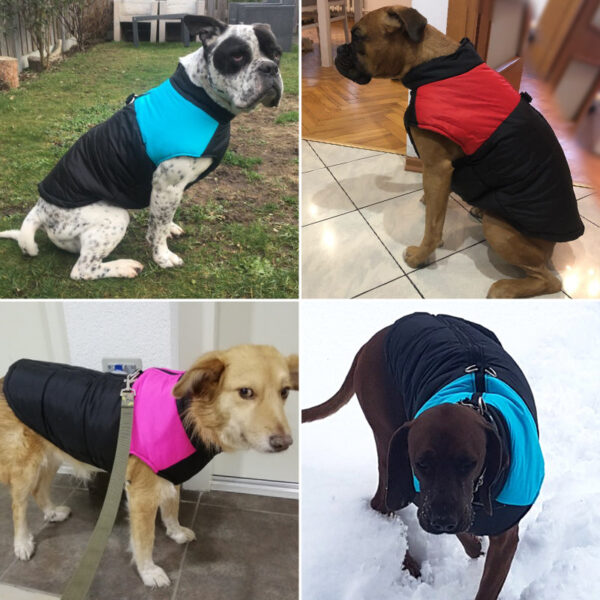 3f4e7d7de23af600 Big Winter Warm Pet Vest Jacket Waterproof Coat Clothes For Large Dog Bulldog Golden Retriever Labrador Clothing