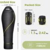 ATEPA Sleeping Bag for Adults, 3 Season Cold Weather & Warm Weather Compact Waterproof Sleeping Bag with Compression Sack for Camping Backpacking Hiking