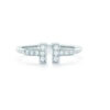 2024 designer ring Double Ring Serling Sier Plaed Rose Gold Opening Inlaid With Diamond Half Wedding Anniversary for women gift with boxq1