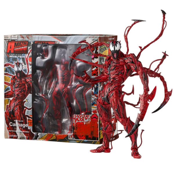 3f798bb918fe693f AMAZING YAMAHI Carnage Venom Spider Man legends Action Figure Joint Movable Change Face Statue Model kids for Toy Gift