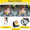 Gdrasuya10 Portable Bicycle Front Mounted Baby Seat Lightweight Child Bicycle Safety Seat Padded Saddle Kids Saddle Carrier Seat Cushion with Foot Pedal