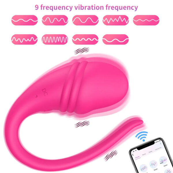 3f90b4f97e5c8e6b 9 Modes App Control Silicone Vibrating Egg Clit Massage G Spot Vibrator Sex Toys For Women Masturbation Rechargeable