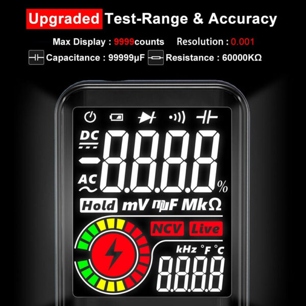 3faa531056bed28b BSIDE Digital Multimeter Smart Electrician Tester USB Charge T-RMS DC AC Voltage Capacitance Ohm Hz NCV Professional Multitester