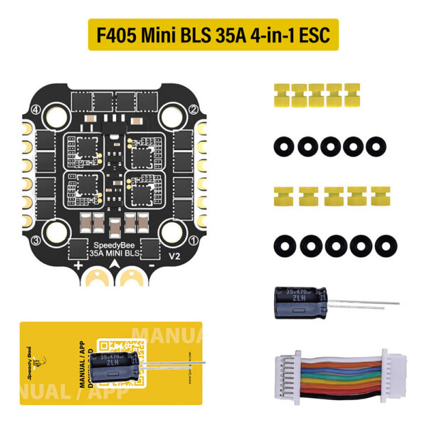 3fc25dc79f32e9e0 SpeedyBee F405 Mini Stack Flight Controller FC BLS 35A V2 3-6S 20x20 4-in-1 ESC Dual BECs for RC FPV Racing Drone