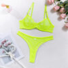 Sexy Polka Dot Half Cup See Through Sheer Push Up Bra And Thong Underwear Sets Ultra Thin Transparent Basic Erotic Lingerie Set